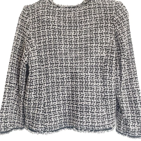 Max Studio Tweed Blazer In Black and White - Picture 10 of 10